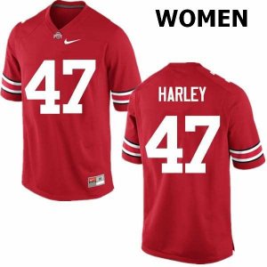 Women's Ohio State Buckeyes #47 Chic Harley Red Nike NCAA College Football Jersey Sport ARS5644ZU